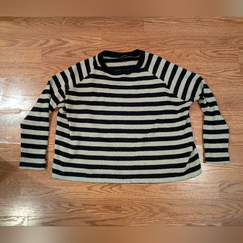 Album Di Famiglia cotton blend stripe sweater, sz S
